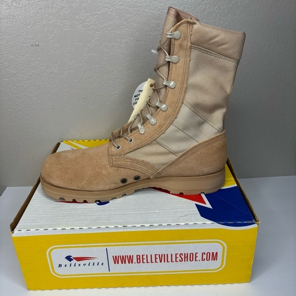 NEW Army Combat Boots Hot Weather Color Dessert Tan Size 12 R Medium Width - Picture 10 of 12
